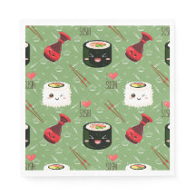 Kawaii Sushi Mönster