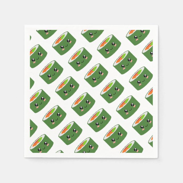 Kawaii Sushi Pappersservett (Framsidan)