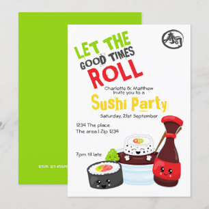 Kawaii Sushi Party lät Bra Times rulla Inbjudningar