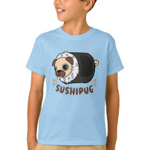 Kawaii Sushi Pug Mashup Rolig hund Älskare Gift