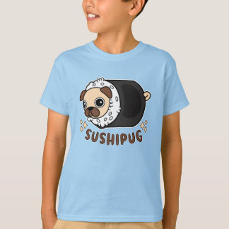Kawaii Sushi Pug Mashup Rolig hund Älskare Gift T Shirt