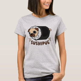 Kawaii Sushi Pug Mashup Rolig hund Älskare Gift T Shirt
