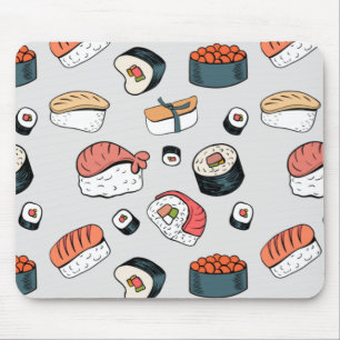 Kawaii Sushi Rolls Mönster Slip-on Sneakers Musmatta