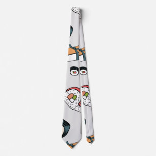 Kawaii sushi rolls Neck Tie Slips