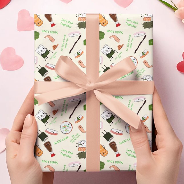 Kawaii Sushi Romantic Presentpapper (Skapare uppladdad)