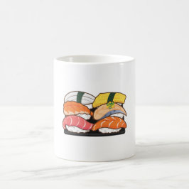 Kawaii Sushi Set - Salmon Tuna Egg Shrimp Kaffemugg