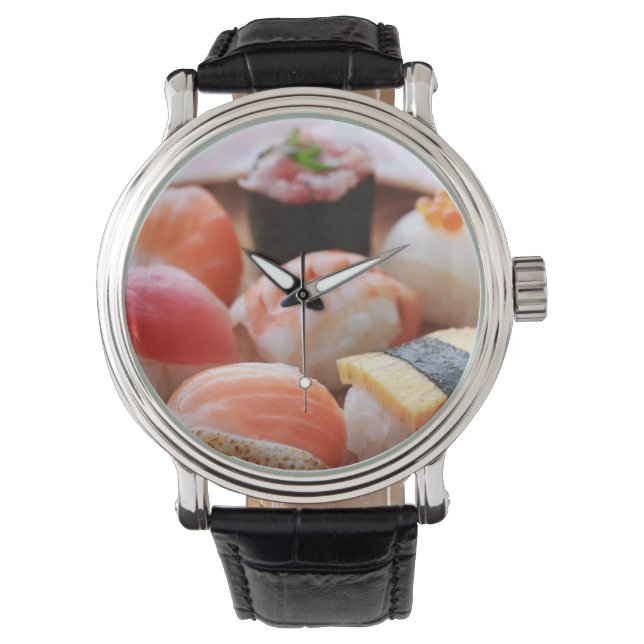 Kawaii Sushi Watch – Sweet Nigiri Delight Armbandsur (Framsida)