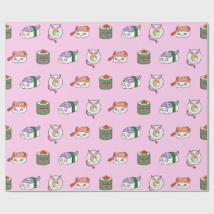 Kawaii Sushimönster som slår in papper Presentpapper