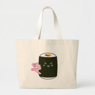Kawaii Sushirulle med Nadel katten Jumbo Tygkasse