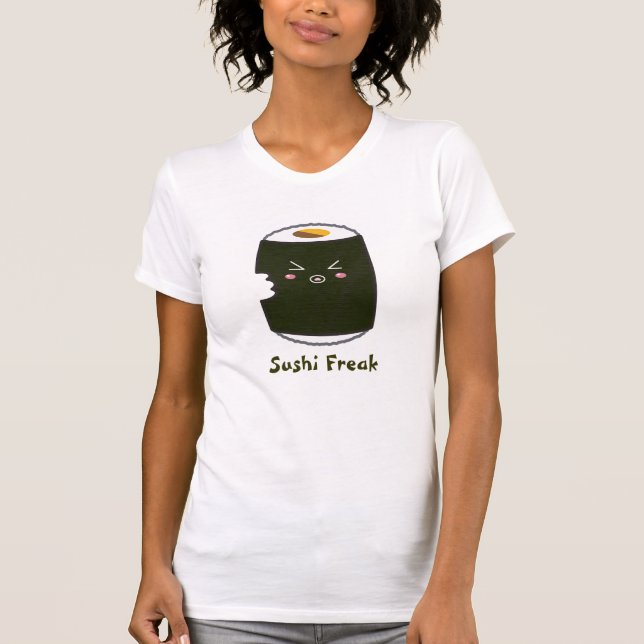 Kawaii Sushirulle "Sushifreak ", T-shirt (Framsida)