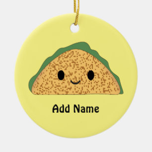 Kawaii Taco Julgransprydnad Keramik