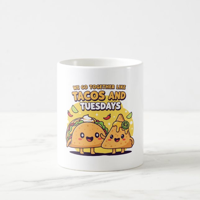 Kawaii Taco & Nacho | Vi passar ihop som Tacos Kaffemugg (Center)