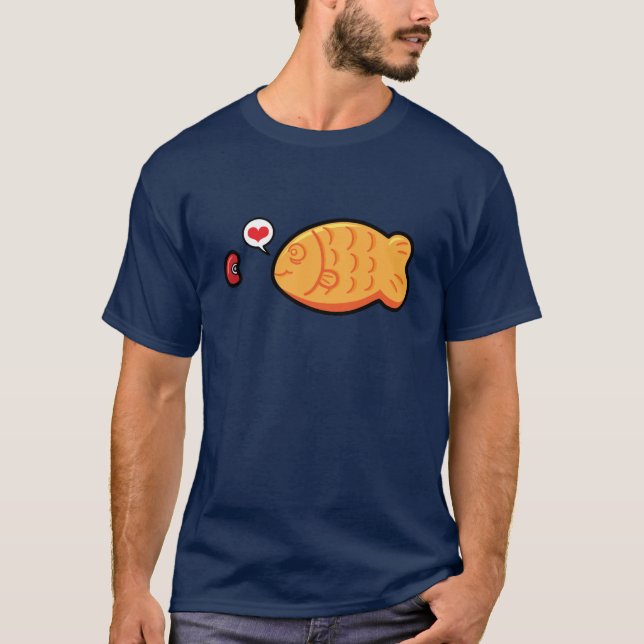 Kawaii Taiyaki japan Fisk-formad tårtaT-tröja T-shirt (Framsida)