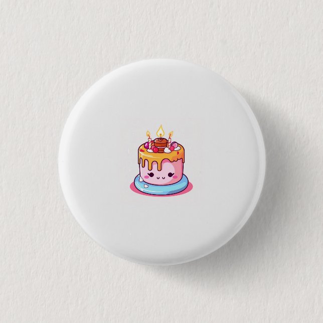 Kawaii tårta märke, nål, knapp, söt  knapp (Framsida)