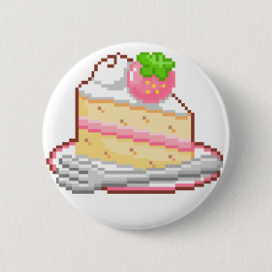 Kawaii tårtaemblem knapp