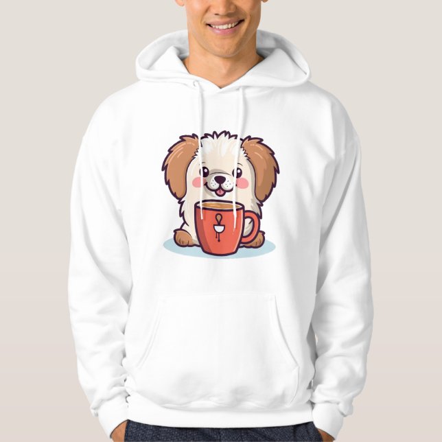 Kawaii Tassar Café Hoodie (Framsida)