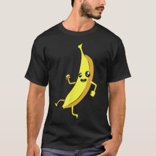 Kawaii Tecknad Banana T Shirt