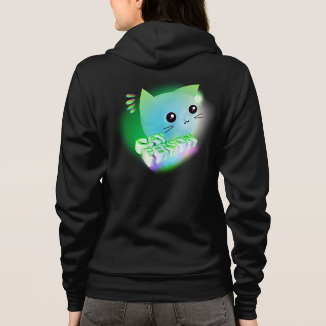 Kawaii Tecknad Kitten T Shirt (Baksida)