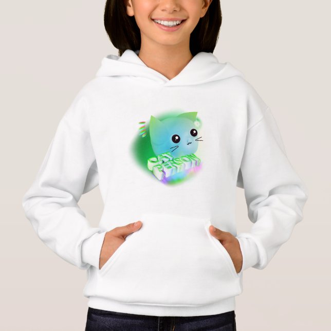 Kawaii Tecknad Kitten T Shirt (Framsida)