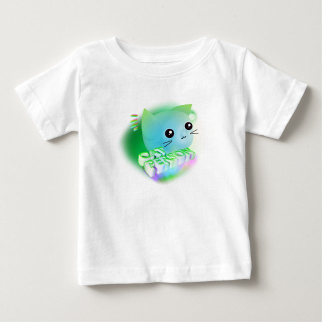 Kawaii Tecknad Kitten T Shirt (Framsida)
