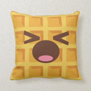 Kawaii tecknaddillande som sovar den gulliga kudde
