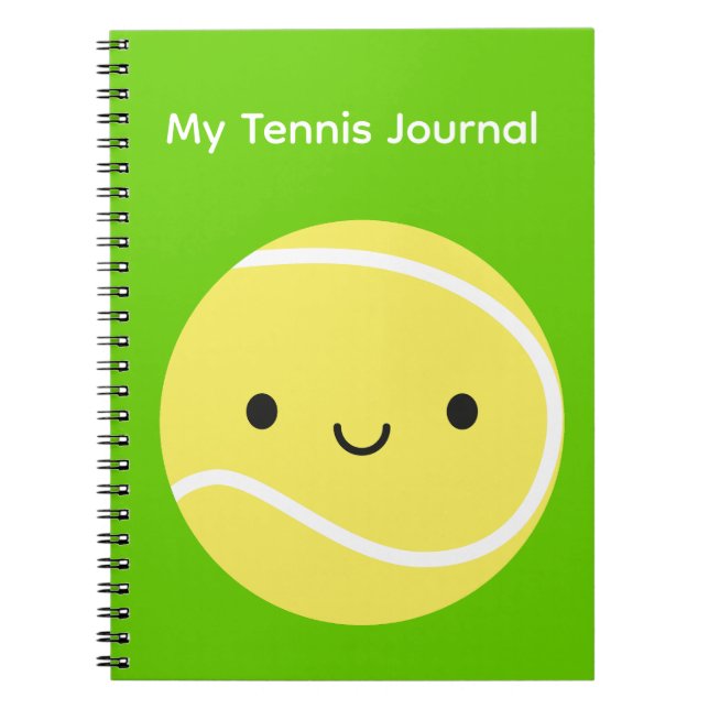 Kawaii Tennis Boll Anteckningsbok (Framsidan)