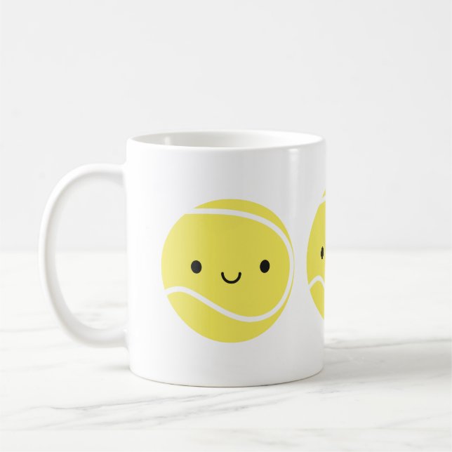 Kawaii Tennis Boll Kaffemugg (Vänster)
