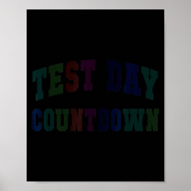 Kawaii testdag nedräkning testning lärläge på poster (Framsidan)