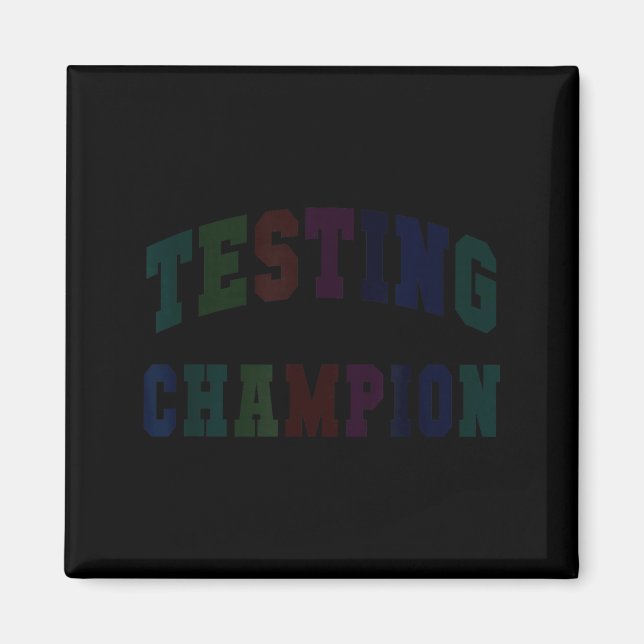 Kawaii testmästare testdag lärare bruh matte magnet (Framsidan)