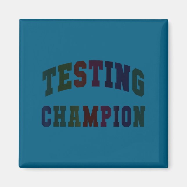 Kawaii testmästare testdag lärare bruh matte magnet (Framsidan)