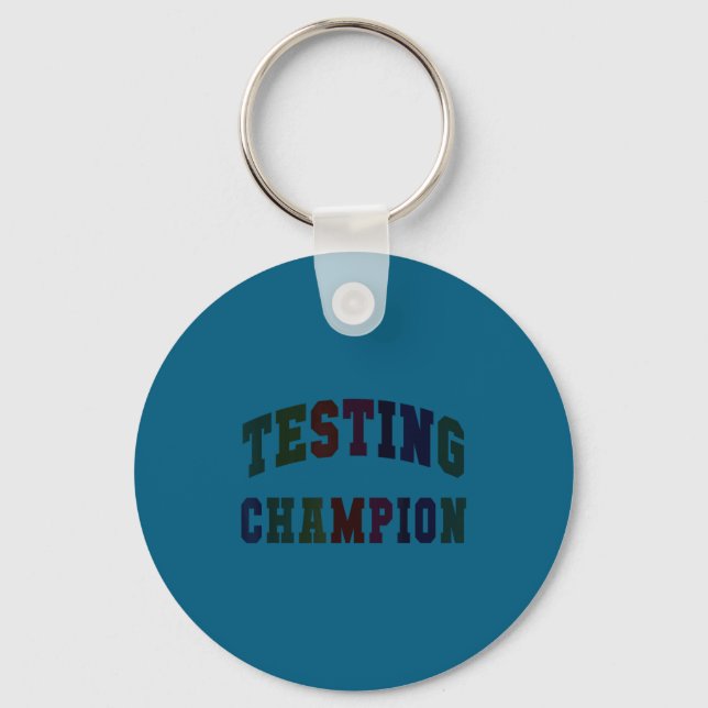 Kawaii testmästare testdag lärare bruh matte nyckelring (Framsida)