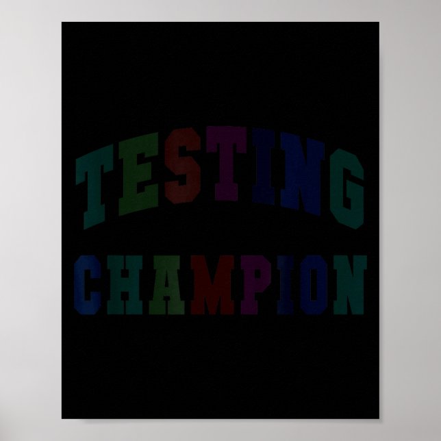 Kawaii testmästare testdag lärare bruh matte poster (Framsidan)