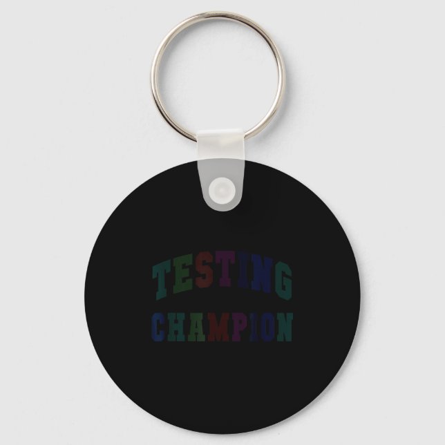 Kawaii testningsmästare testdag lärare bruh matte nyckelring (Framsida)