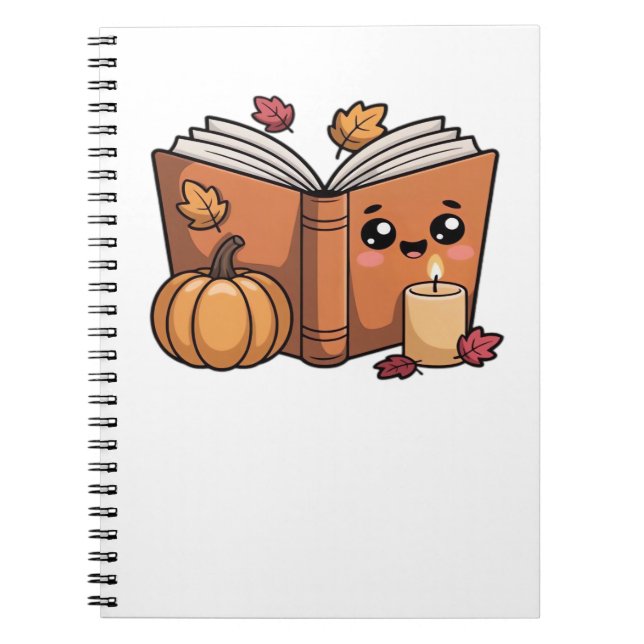 kawaii thanksgiving bok Oversized T-Shirt Anteckningsbok (Framsidan)