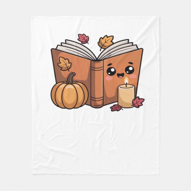 kawaii thanksgiving bok Oversized T-Shirt Fleecefilt (Framsidan)