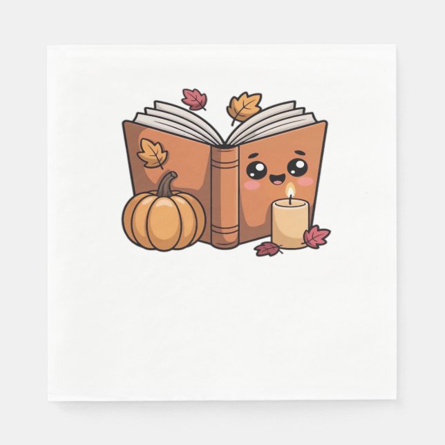 kawaii thanksgiving bok Oversized T-Shirt Pappersservett (Framsidan)