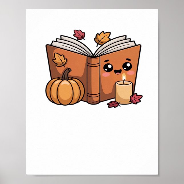 kawaii thanksgiving bok Oversized T-Shirt Poster (Framsidan)