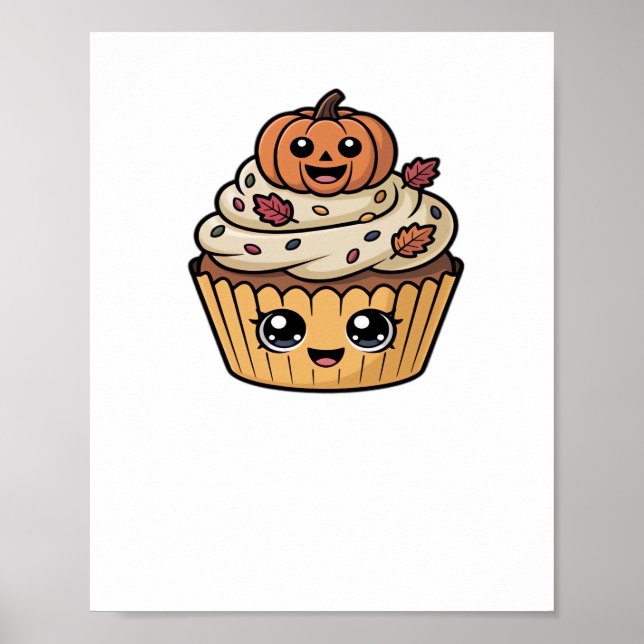 kawaii thanksgiving cupcoa Classic T-Shirt Poster (Framsidan)