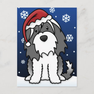 Kawaii Tibetansk terrier-vykort Helg Vykort