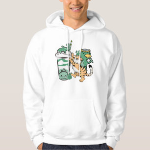 Kawaii Tiger och Matcha Milkshake Kappa Hoodie