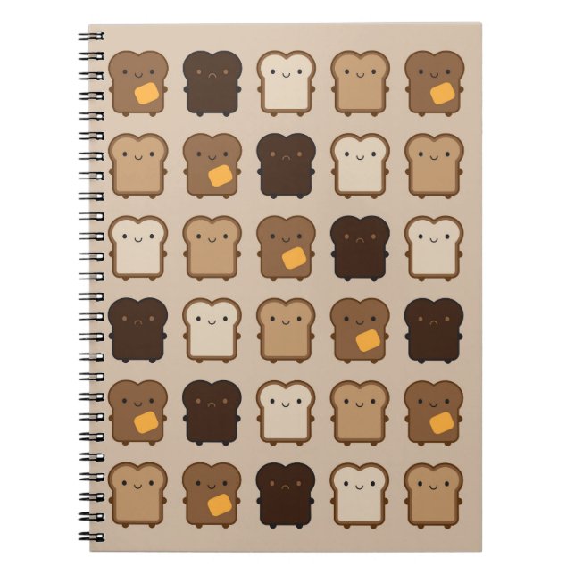 Kawaii Toast Anteckningsbok (Framsidan)