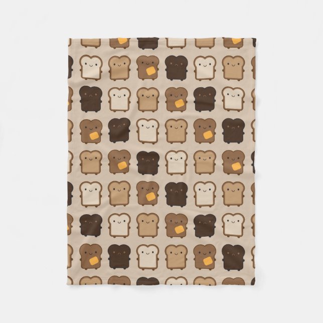 Kawaii Toast Fleecefilt (Framsidan)