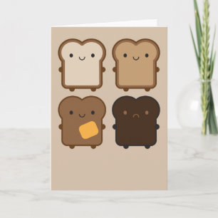 Kawaii Toast Kort