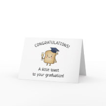 Kawaii Toast Skämt Nyexaminerad Examen Hälsning