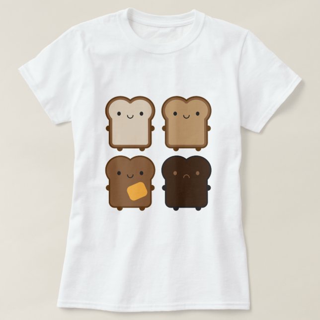 Kawaii Toast T Shirt (Design framsida)