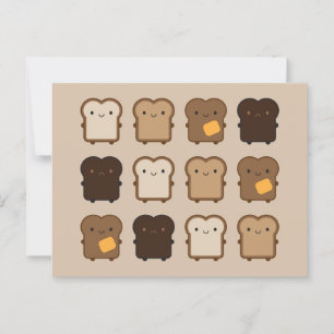 Kawaii Toast Vykort