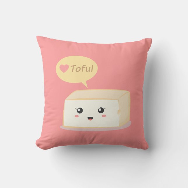 Kawaii tofu ber människor att älska tofu kudde (Framsida)