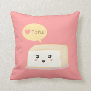 Kawaii tofu ber människor att älska tofu kudde