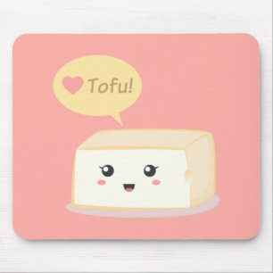 Kawaii-tofu ber människor att älska tofu musmatta