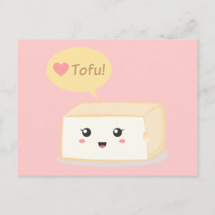 Kawaii tofu ber människor att älska tofu vykort